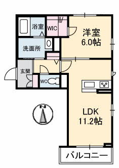ベレオ花尻 の間取り