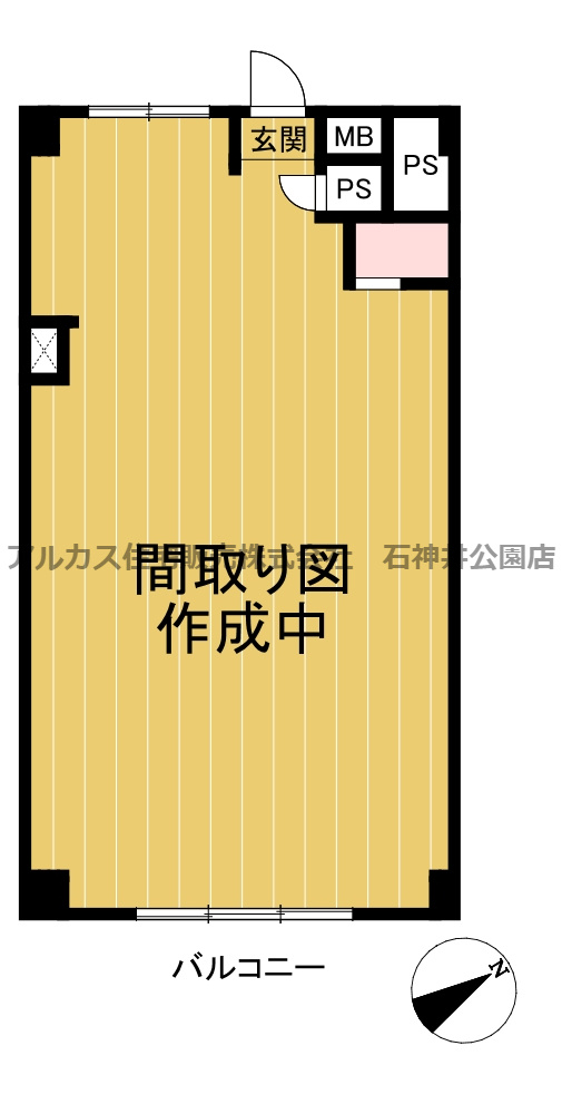 上祖師谷ハイツ　京王線　仙川の間取り