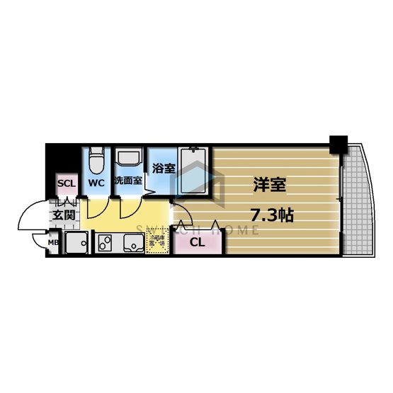 【間取り】 | Luxe今里Ⅱ