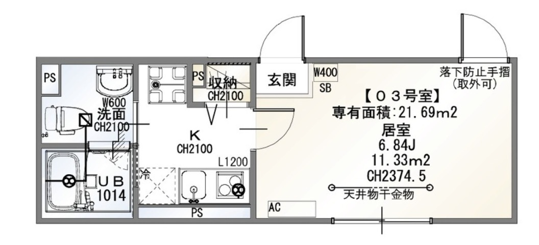 NanoCare Minami-Gyoutokuの間取り