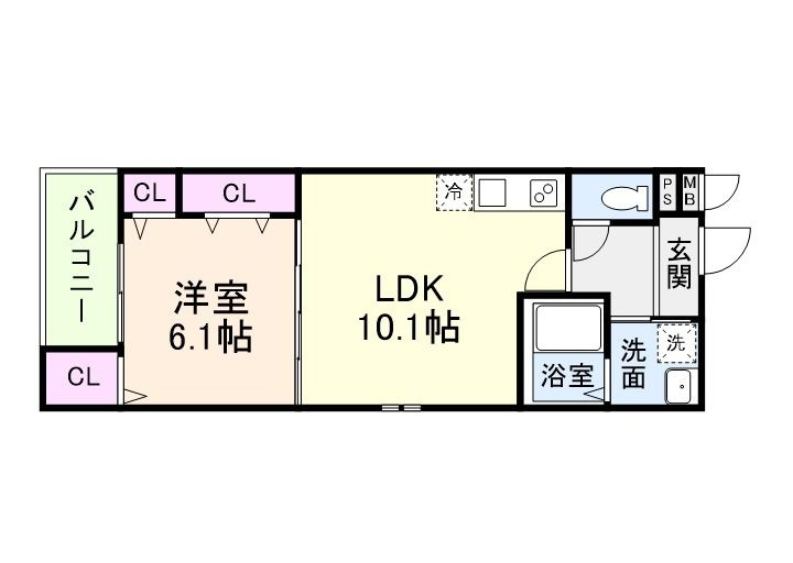 フジパレス エン Ⅲ号館の間取り
