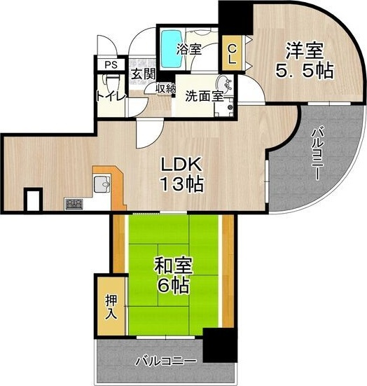 フェルザ住之江公園(旧:住之江フタバビル)の間取り
