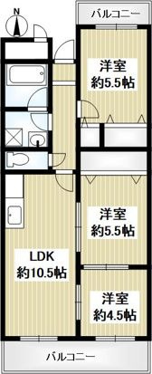 メルベーユの間取り