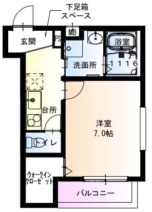 フジパレス長居西Ⅲ番館の間取り