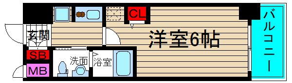 エステムコート難波Ⅳアトリの間取り