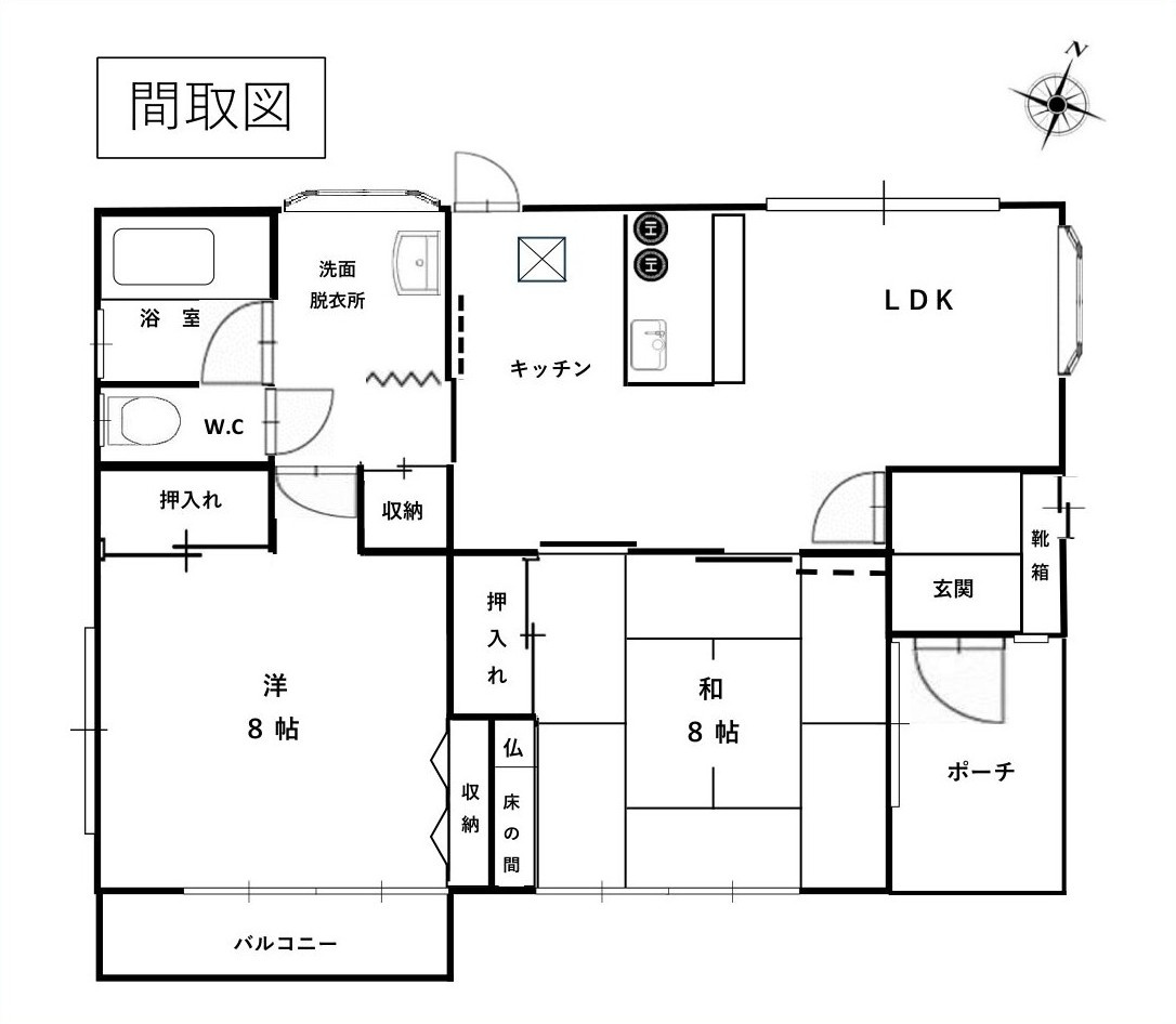 中古一戸建て　高崎市吉井町吉井の間取り