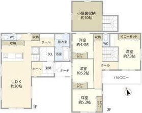 安城市里町貸家　　刈谷市近郊の賃貸ならクラスホーム刈谷店の間取り