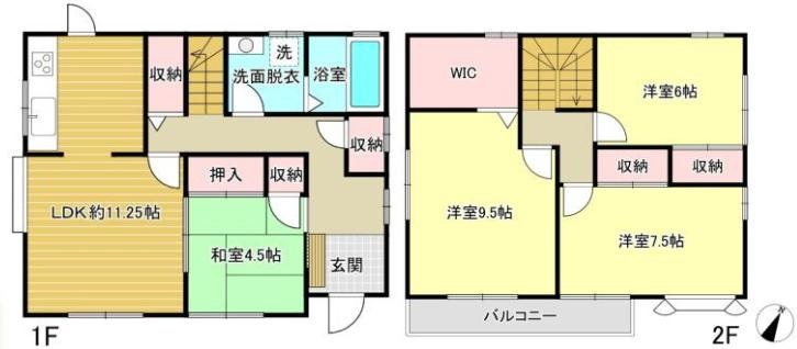 久喜市野久喜　中古一戸建て　の間取り|独立型キッチンでお料理中の匂いも気になりません◎