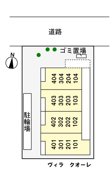 ヴィラ　クオーレの区画図