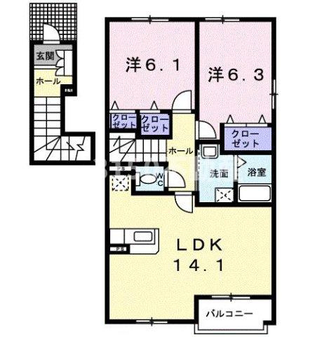 イル　フィオーレＢの間取り