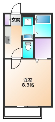 小平市学園西町１丁目のアパートの間取り