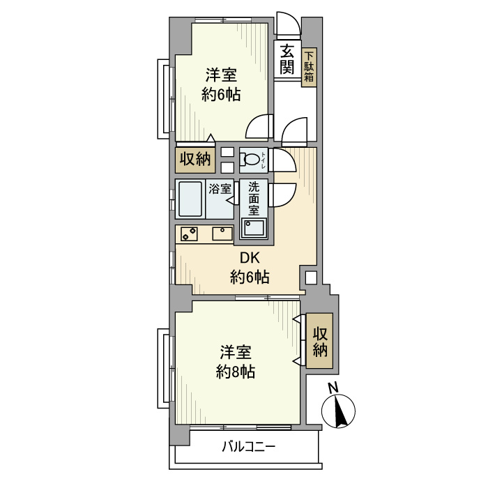 四谷フラワーマンションの間取り