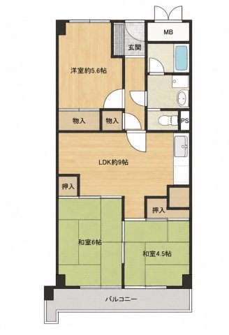 日興総持寺スカイマンションの間取り