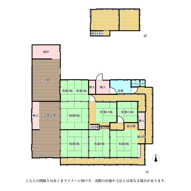 宮若市黒丸　認定古民家　9Kの間取り