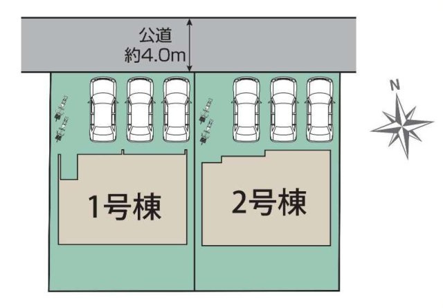 新築戸建　沼津市東椎路　全2棟　2号棟の区画図