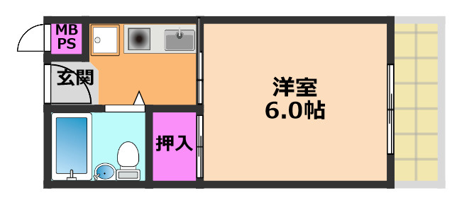 高槻市芥川町１丁目の賃貸マンションの間取り