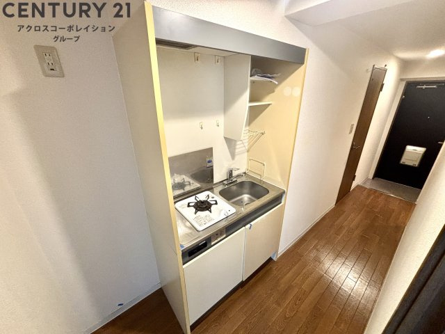 1口ガスコンロ付で機能的なキッチンです！
