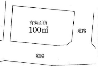 加古川市加古川町備後　土地の土地図|有効面積　約30坪です。