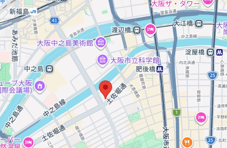 エステムコート大阪・中之島南の地図