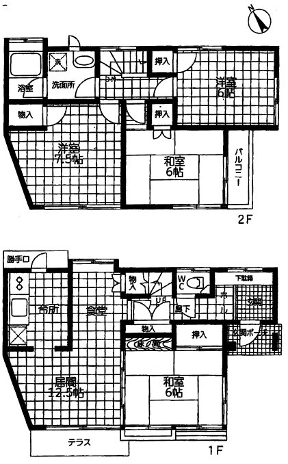 柴崎貸家1号棟の間取り