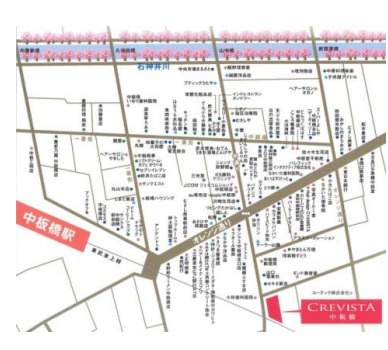 ＣＲＥＶＩＳＴＡ中板橋の地図