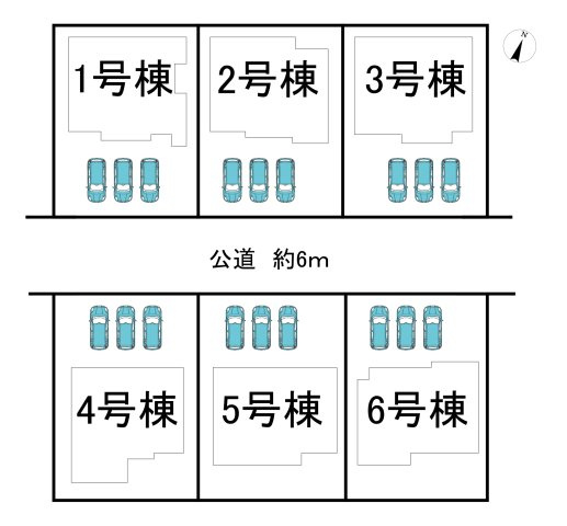 知多市日長字辰新田　全6棟　3号棟の区画図|全6区画分譲地♪