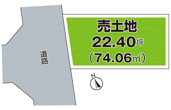 高槻市津之江町　売土地の土地図