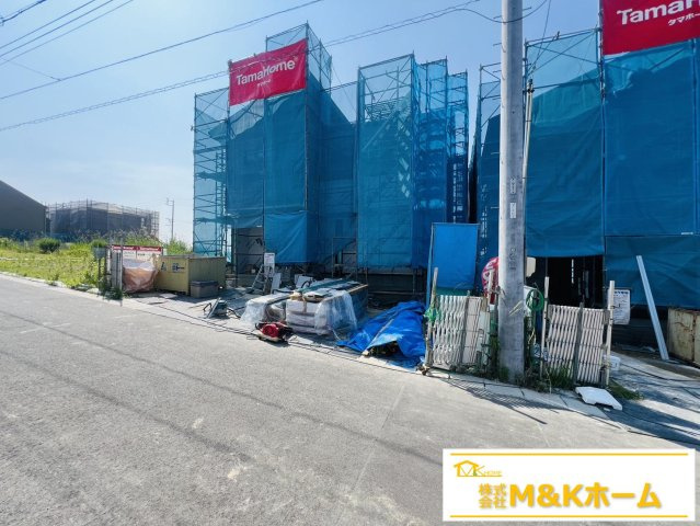 知多市日長字辰新田　全6棟　4号棟の前面道路含む現地写真|R8.7.16撮影　床暖房完備☆