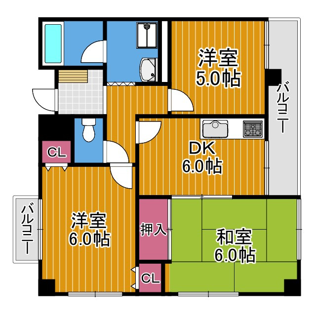 アメニティレジス富田林の間取り