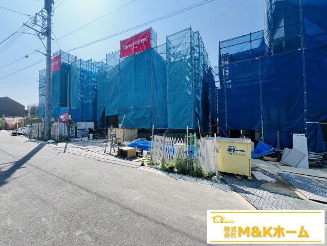 知多市日長字辰新田　全6棟　5号棟の前面道路含む現地写真|R8.7.16撮影　上棟しました♪