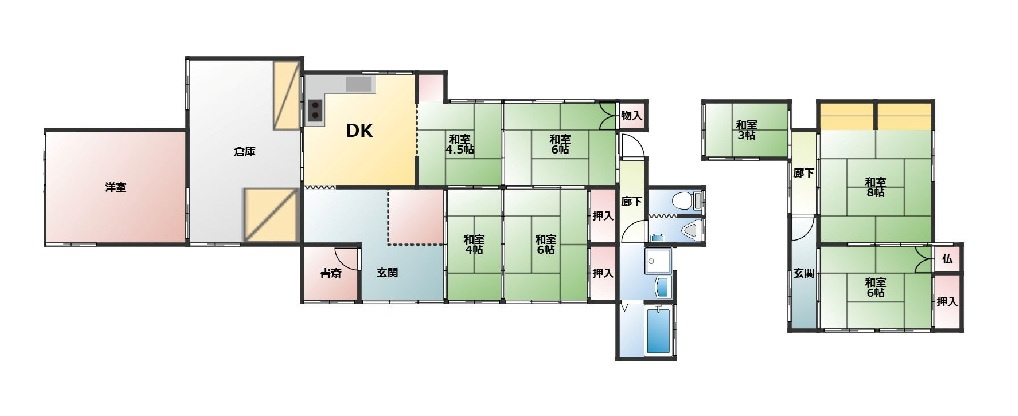 海草郡紀美野町吉野・中古戸建・54804の間取り