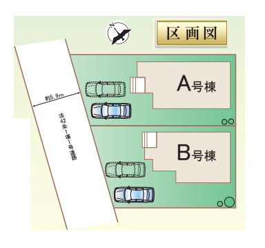 伊奈町栄4丁目220番　新築一戸建て　ハートフルタウン　Bの区画図|B号棟