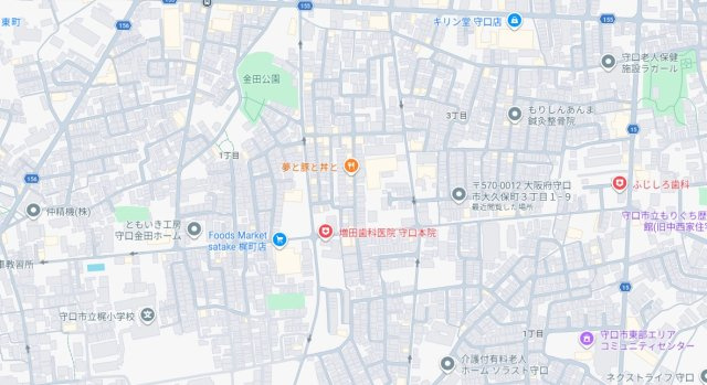■守口市大久保町　売土地の地図