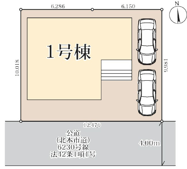 北本市石戸　新築住宅の区画図