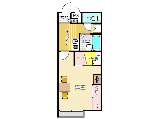 レオパレスフカサカ南の間取り