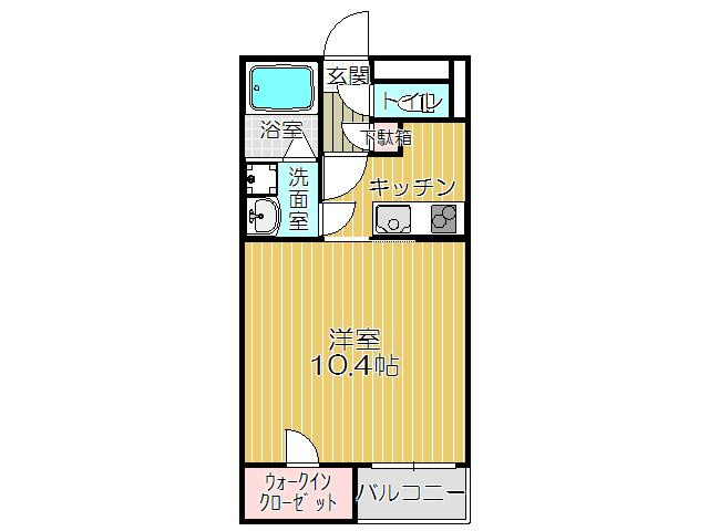 直方市大字感田のアパートの間取り