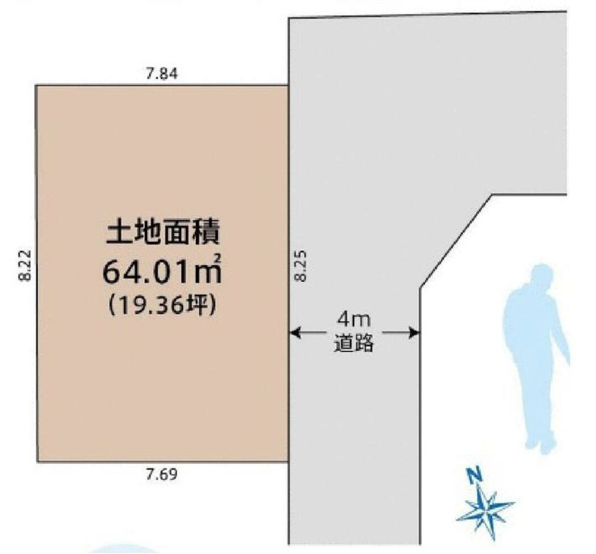 土地/朝霞市田島２丁目の土地図
