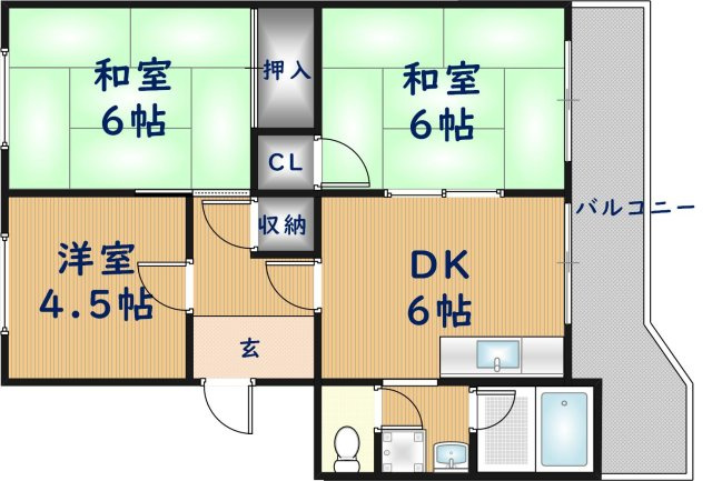 【間取り】 | 江尻マンション