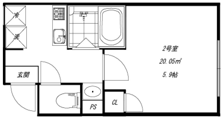 クレサージュ新松戸Ⅱの間取り
