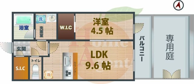 【間取り】 | ラ・ミアカーサ東中野 | 1LDKのお部屋です。