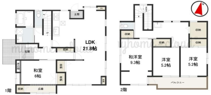 入間市宮前町　中古戸建の間取り