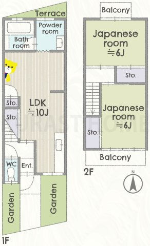 京都市南区吉祥院西ノ庄西浦町　中古戸建の間取り