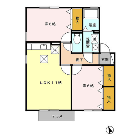 セジュール・アークBの間取り
