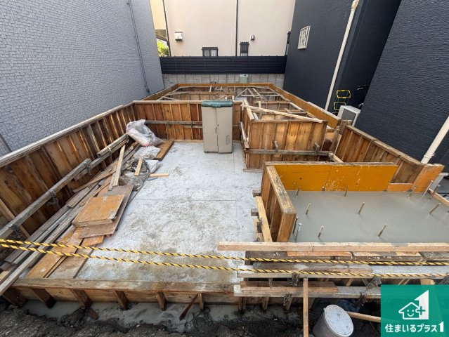 大阪市阿倍野区阪南町　新築一戸建ての外観|現在の進捗状況です！順調に作業進行中、完成が待ち遠しいです！詳細の間取り等、お気軽にお問い合わせください！