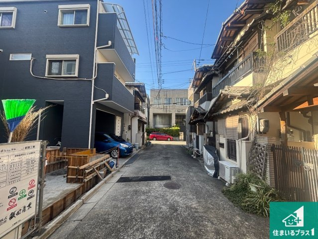 大阪市阿倍野区阪南町　新築一戸建ての前面道路含む現地写真|周辺は落ち着いた街並みの住宅地！子育てがしやすい住環境です！まだ未完成ですが、現地でしかわからない事もございます。是非一度ご覧ください。