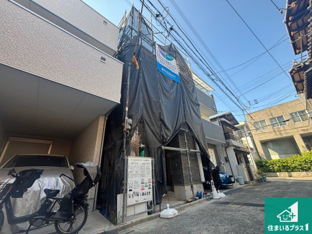 大阪市阿倍野区阪南町　新築一戸建ての前面道路含む現地写真|周辺は落ち着いた街並みの住宅地！子育てがしやすい住環境です！まだ未完成ですが、現地でしかわからない事もございます。是非一度ご覧ください。
