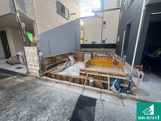 大阪市阿倍野区阪南町　新築一戸建ての外観|現在の進捗状況です！順調に作業進行中、完成が待ち遠しいです！詳細の間取り等、お気軽にお問い合わせください！