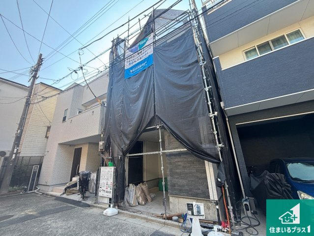 大阪市阿倍野区阪南町　新築一戸建ての外観|現在の進捗状況です！順調に作業進行中、完成が待ち遠しいです！詳細の間取り等、お気軽にお問い合わせください！