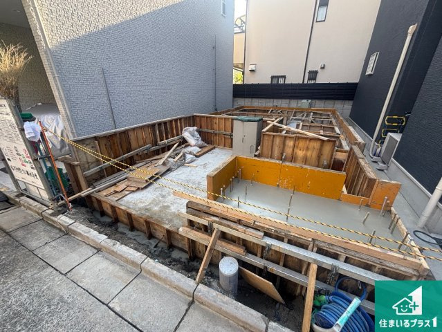 大阪市阿倍野区阪南町　新築一戸建ての外観|周辺は落ち着いた街並みの住宅地！子育てがしやすい住環境です！まだ未完成ですが、現地でしかわからない事もございます。是非一度ご覧ください。