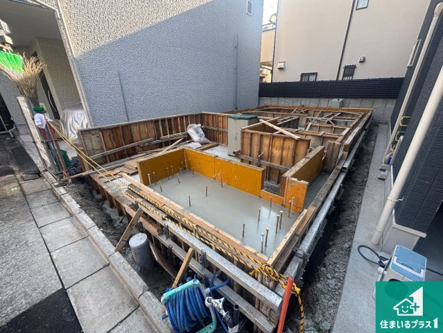 大阪市阿倍野区阪南町　新築一戸建ての外観|周辺は落ち着いた街並みの住宅地！子育てがしやすい住環境です！まだ未完成ですが、現地でしかわからない事もございます。是非一度ご覧ください。